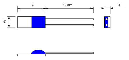 Sketch of a sensor lead wire type W